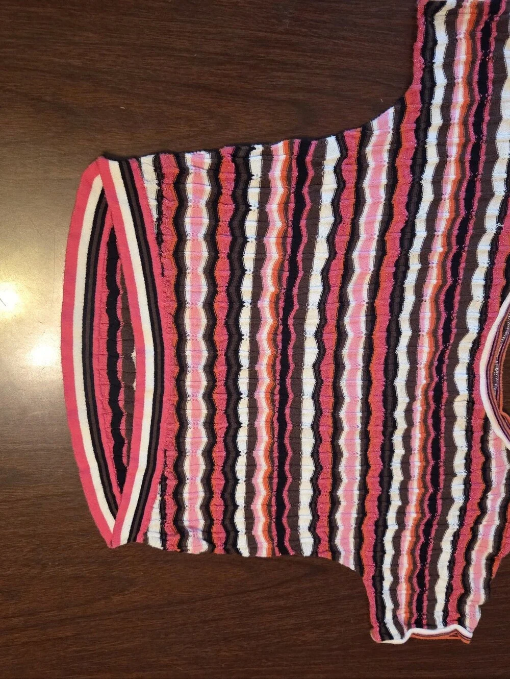 Girls Justice White Sequin Neck Knit Top, Blue Owl Sequin & Pink & Black Knit
